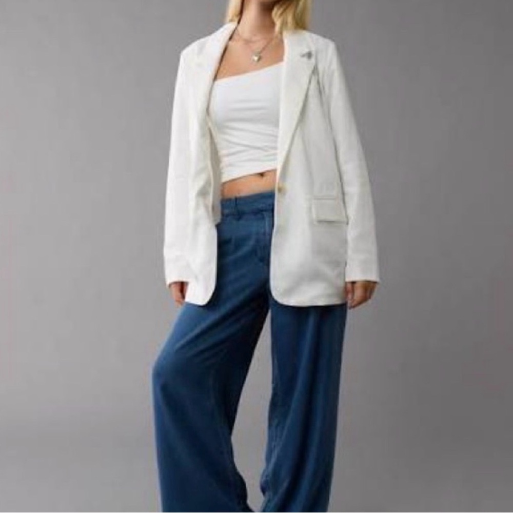 American Eagle Outfitters White Jacket with Matching Tank